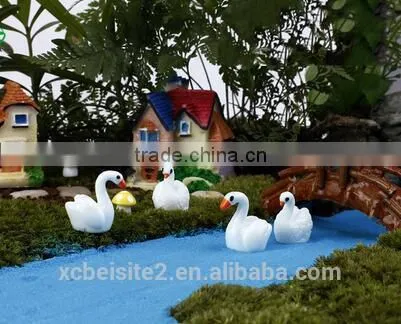 Cy309 Artificial Three-dimensional Whale DIY Resin Swan Crafts Garden Moss Micro View Decorations photo-4