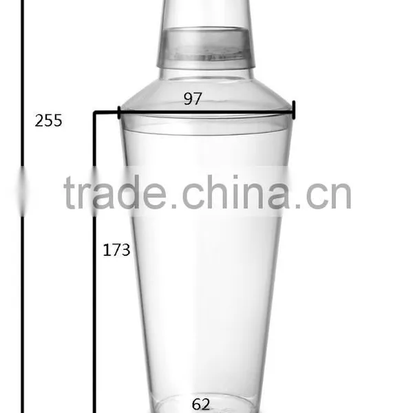 26oz Plastic Cocktail Shaker With Cover and Strainers photo-2