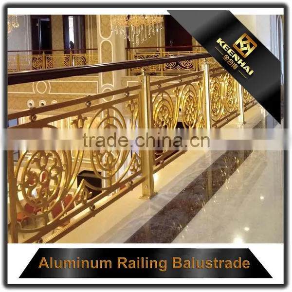 Interior Antique Bronze Decorative Railing Design Brass Stair Handrails for Hotel photo-6