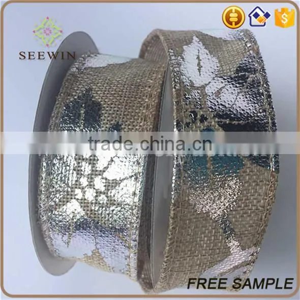 Cheap Wholesale Polyester Organic Linen for Leaves Ribbon photo-2