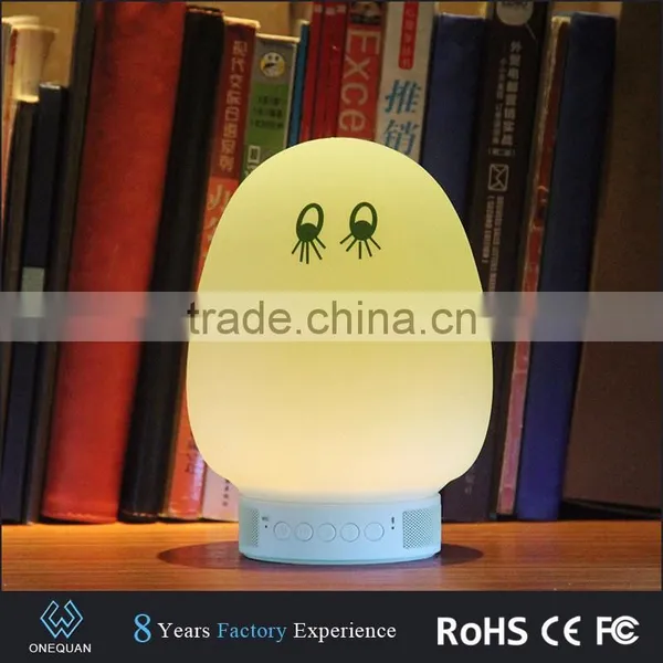 2017 Silicone Cute Mood Touch App Colorful Bluetooth Speaker With Led Light photo-5