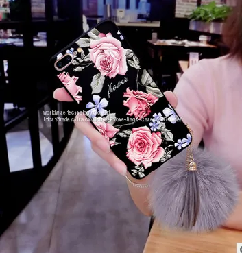 Soft Tpu Cell Phone Cover Case Silicone Mobile Phone Cases for IPhone7/7Plus/6/6s/6plus/6splus Fluffy Ball Housing Shell photo-3