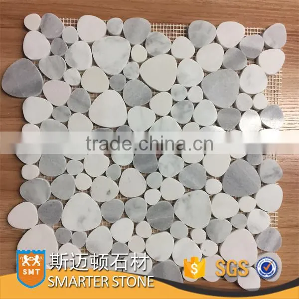 Hexagon Marble Mosaic Bianco Carrara White With Tumbled Finish photo-2