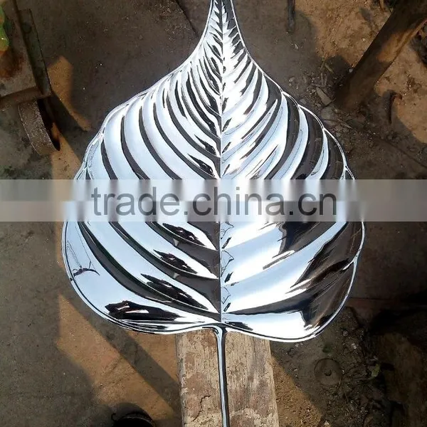Outdoor Large Stainless Steel Maple Leaf Sculpture for Sale photo-2