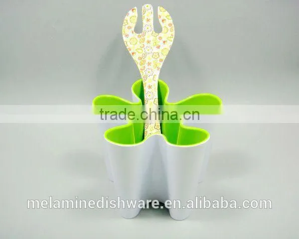 Flower Shaped Latest Design White Solid Color Melamine Ware Kitchen Ware Utensils photo-4