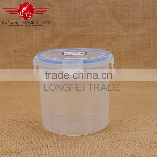Eco-friendly 4pcs Cylindrical Plastic Preservation Box /crisper Food Storage Box photo-2