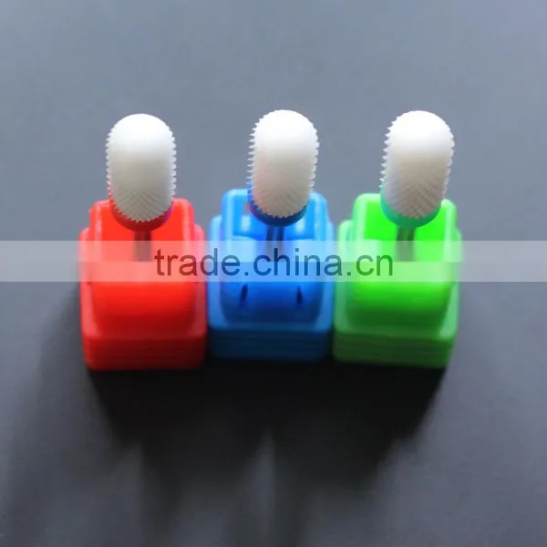 Nail Head Diameter 6.5MM Barrel Balll Total Length 40MM White Ceramic Burr White 1 Piece photo-2