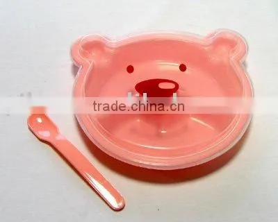 Plastic Baby Bowl With Spoon Lead Free Dinnerware Set
