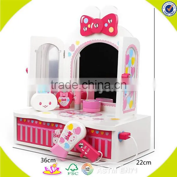 Wholesale Baby Wooden Dresser Play Set Toy, High Quality Kids Wooden Dresser Toy, Cheap Wooden Kitchen Play Set W10D015 photo-5