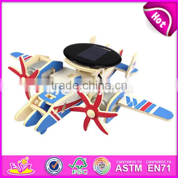 2017 New Design Kids Assemble Puzzle Airplane Wooden Creative Toys W03B069 photo-3
