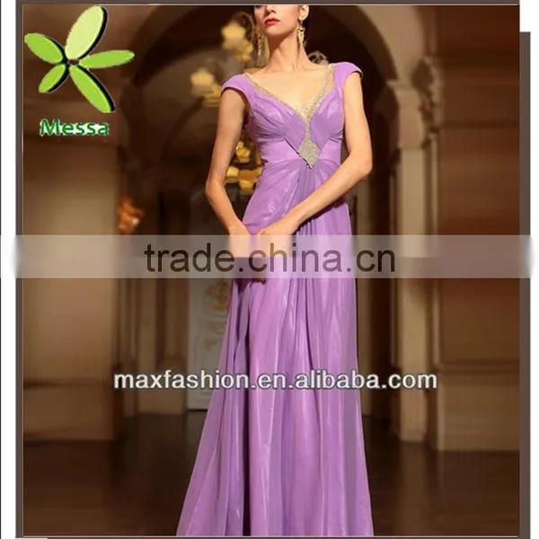 Stylish European Style Maxi Ball Gown Dresses,Deep V Neck Beaded Long Maxi Dress