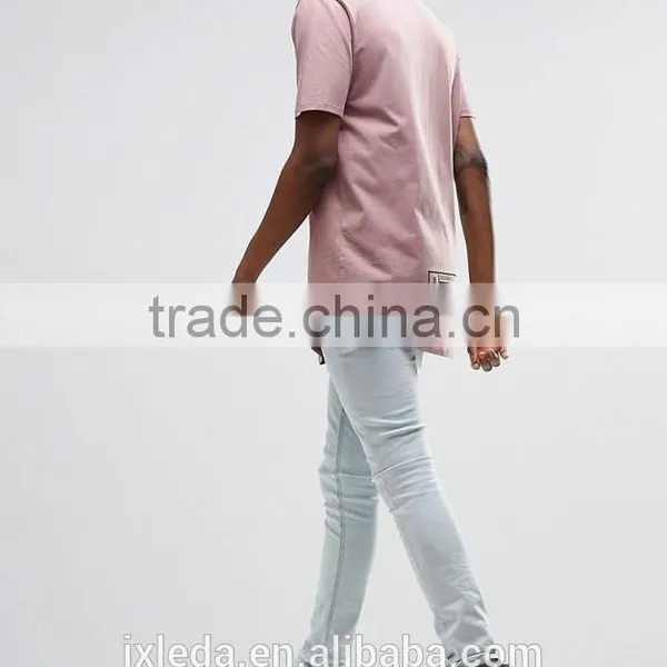 Factory Direct Wholesale Cheap t Shirts 2016 Custom Printed Men Longline Full Size T-shirt photo-3