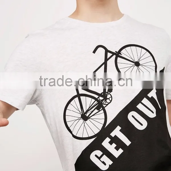 MGOO OEM/ODM Streetwears Fashion On Ins Basic White T-shirt With Printing Customized 100% Cotton Clothes For Men photo-4