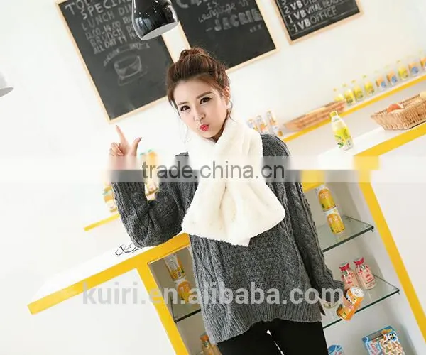 Brand Scarf Faux Rabbit Fur Scarf 2016 Female Best Quality Pashmina Tassels Women Wrap Muffler Neck Warmers photo-2