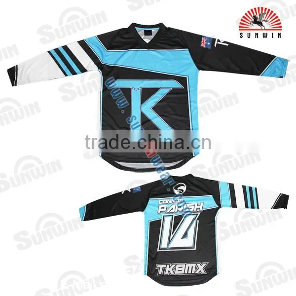 Custom Specialized Dye Sublimation V-neck BMX Downhill Jersey photo-3