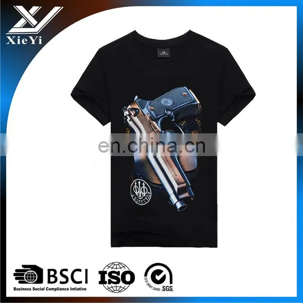 O-Neck Collar and Breathable Short Sleeve t Shirt , Man 3D Printing Cotton t Shirt