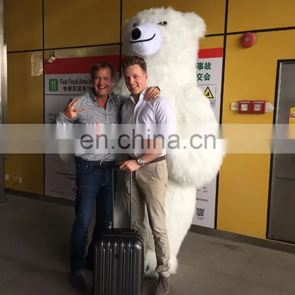 HI CE Customized Adult Inflatable Polar Bear Costume Mascot photo-2