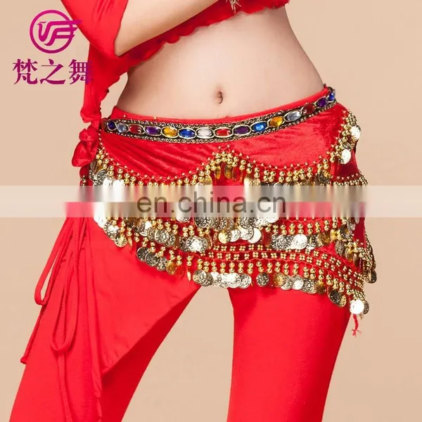 Hot Sale Egyptian Gold Coins Belly Dance Hip Scarf Y-2034# photo-5