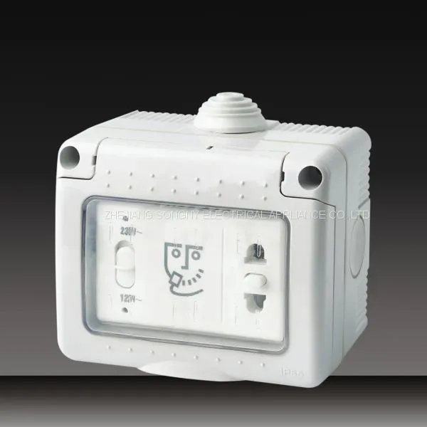 Waterproof Push Button Wall Switch Socket With Protected Cover photo-5