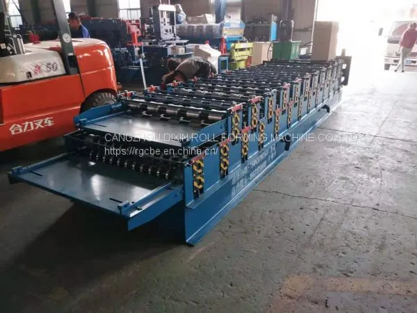 Double Layer Metal Roofing Sheet Trapezoid Profile Roll Forming Making Machine photo-5