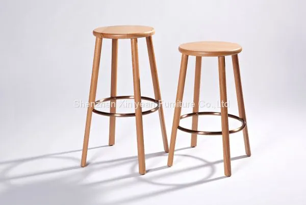 Solid Wood Bar Stool With Different Seat Height photo-4