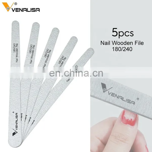 51106 VANALISA Professional Nail File 180/240 Double Side OEM Custom Printed Logo Top Nail File photo-4
