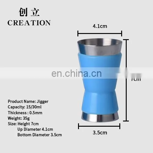 Creation 25/50ml Custom Stainless Steel Barware Bar Measuring Jiggers photo-4