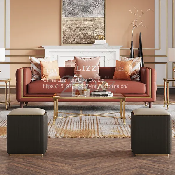 UAE Arabic Furniture Modern Sectional 1+2+3 Seater Fabric Sofa photo-2