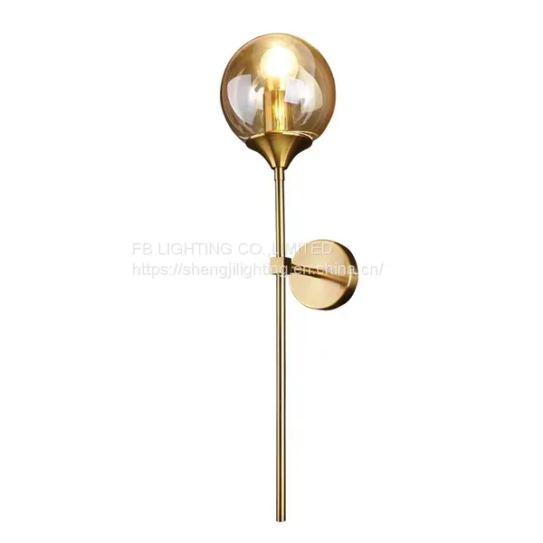 Modern Crystal Metal Glass Wall Lamp New Wall Light Fixture