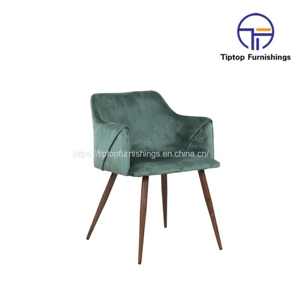 Tiptop Design Modern Fabric Upholstery Swivel Leisure Dining Chair With Arms