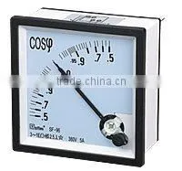 Square Type Moving Coil Power Factor Meter
