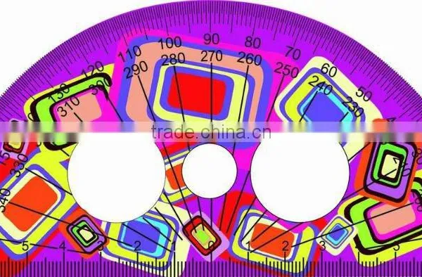 china 3D lenticular protractor plastic ruler