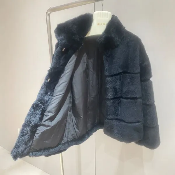 New Imported Whole Reef Rabbit Fur for Women, Slim Coat for Women, Short Style photo-3