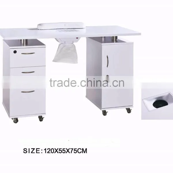 Beiqi Wholesale Cheap Elegant White Manicure Tables With Drawers for Beauty Salon Nail Care Product for Sale photo-2
