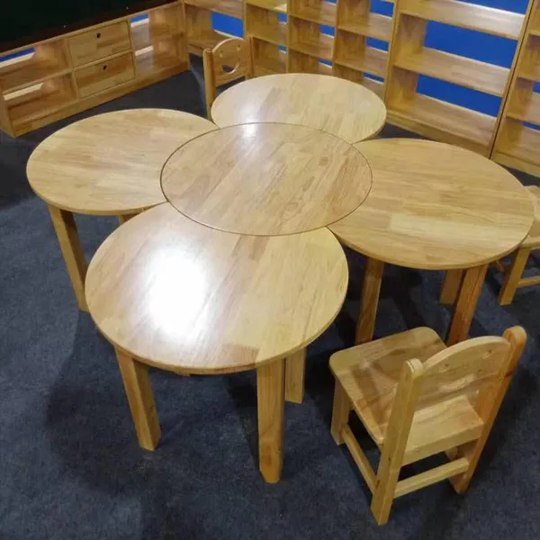 Special Desks and Chairs for Kindergartens, Children's Solid Wood Desks and Chairs, Montessori Teaching Aids, Wooden Early Education Writing Desks for Babies photo-5