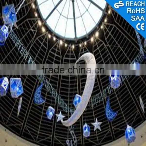 Hanging Decoration Ramadan Moon With Star Decoration for Shopping Mall