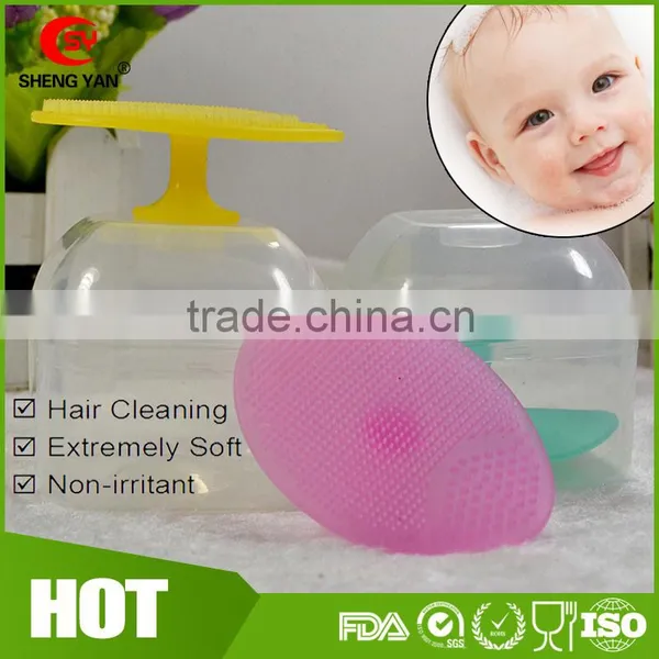 Eco-Friendly Soft Cutomizable Colors Silicone Dry Skin Body Brush for Kids