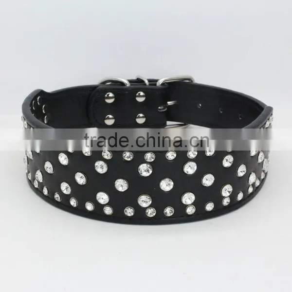 Manufacturer Selling Big Diamond Imitation Leather Pet Collar Beautiful Dog Collar photo-6