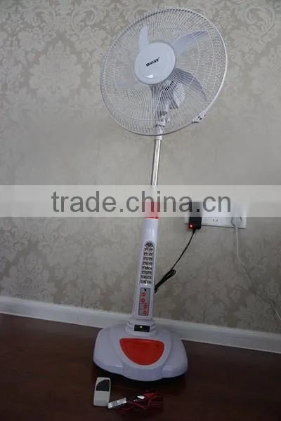 Customized Design 12V 16inch Rechargeable Fan LED Light With Fan