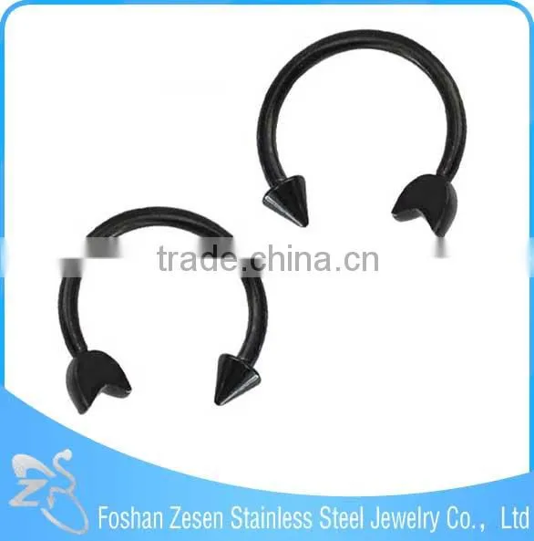 Forever Fashion Stainless Steel Horseshoe Circular Rainbow Nose Rings photo-2