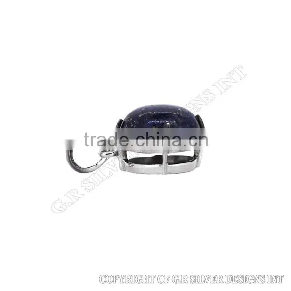 Blue Lapis Lazuli Pendant,sterling Silver Pendant Jewelry,gemstone Pendants Wholesale India photo-3