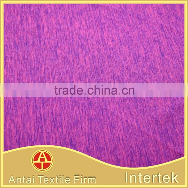 Weft Knitted Poly Nylon Spandex Composite Yarn Dye Look Fabric photo-3