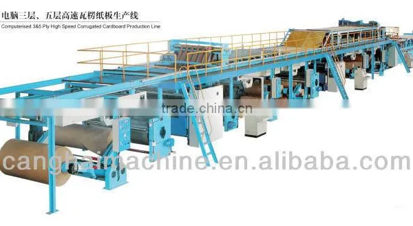 Computerised 3&5&7 Ply High Speed Corrugated Cardboard Production Line
