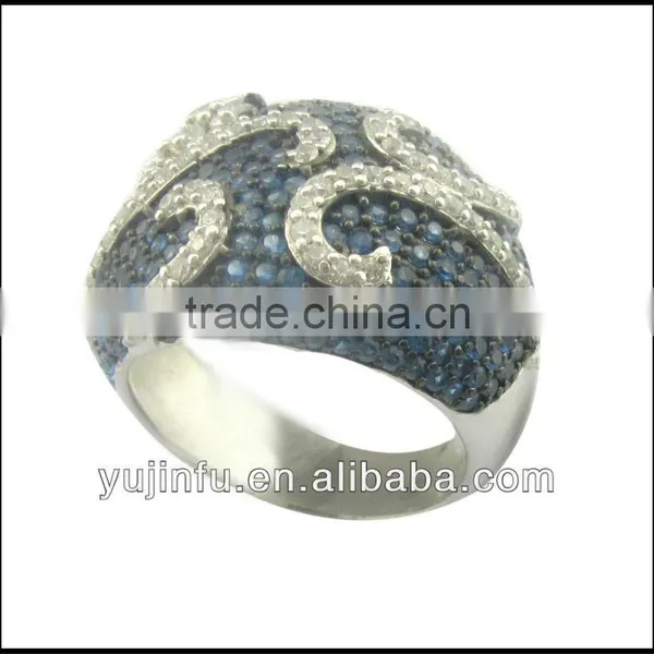 Fantastic Micropave Setting Silver Ring for Men Fashion Seal Ring