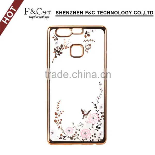2016 Fashion Slim Arc Electroplating TPU Soft Silicone Back Cover Case For Huawei P9 photo-2