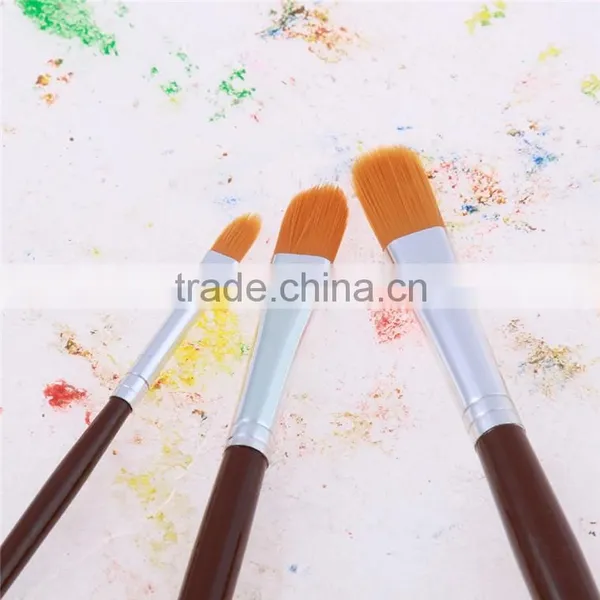 Wholesale China 3Pcs Professional Nylon Hair Wood Handle Art Paint Brush Manufactures photo-4