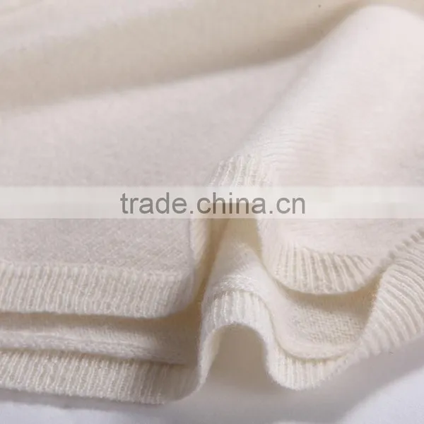 JS-12016 OEM Service V Neck and Elliptic Brim Women Pure Cashmere Pullover photo-5
