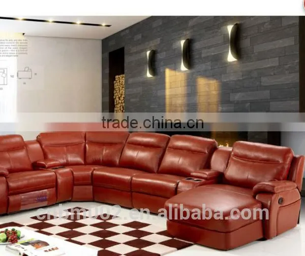 Modern Design Recliner Chair Top Grain Leather and PU Material 2014 New Design