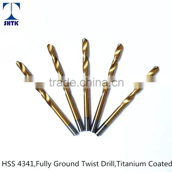 Factory Sales Directly, HSS 4341 Fully Ground Twist Drill Bit, Titanium Coated photo-3