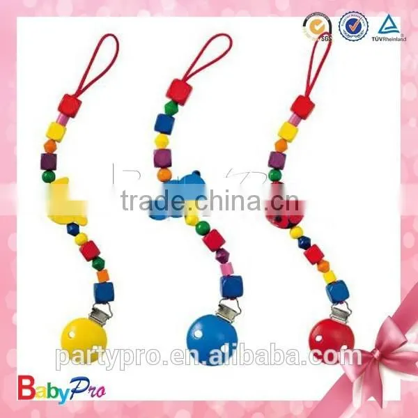 2015 Hot Sale Colorfol Custom Baby Wooden Pacifier Chain photo-2
